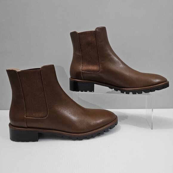 NEW Stuart Weitzman Laine Ankle Bootie Womens 8.5 Brown Leather Chelsea Fall - Picture 3 of 12